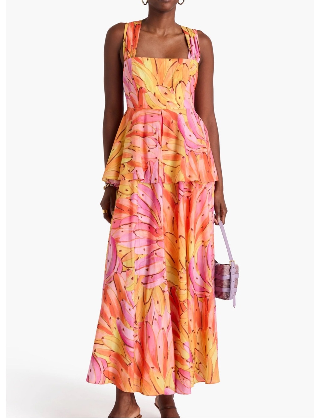 Farm Rio Ombre Bananas Maxi Dress